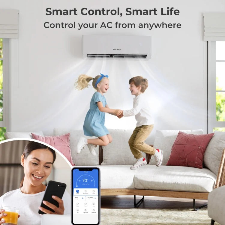 UltrEco系列 18000 BTU 2区 22 SEER2 迷你分体式空调 带Wifi 功能 带热泵