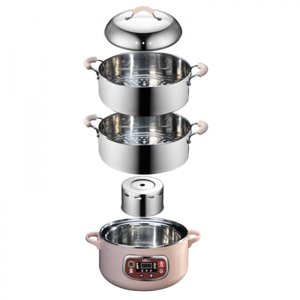 [BEAR DZG-A80A2] Electric Steamer| Stainless Steel| Five Functions| Three Layers