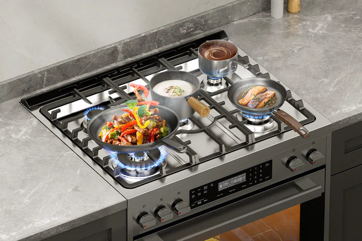 ROBAM Gas Range 7GG10, 30", Slide-in, Gas or Propane, with 5.0 cu. Ft. oven