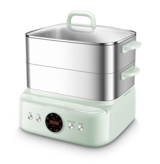 Supor SM30D21US Smart Electric Food Steamer | 2-Tier Large Capacity | Rapid Steam Technology | 24H Preset