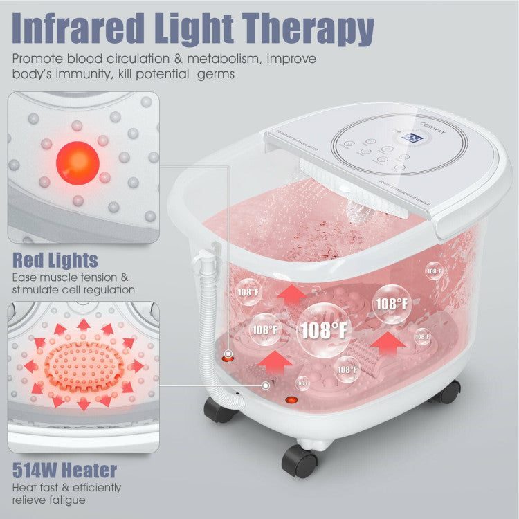 ES10031US:  Foot Spa Bath Massager with 3-Angle Shower
