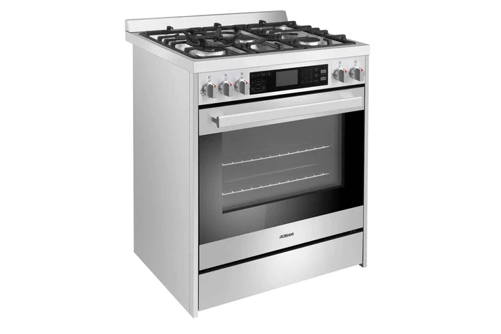 ROBAM Dual Fuel Range G517K, 30", Slide-in, Gas or Propane, with 5.0 cu. Ft. oven