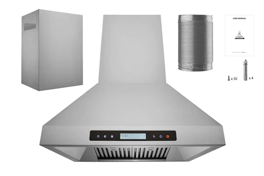 IS-500: Hauslane Range Hood, Island, 30" or 36", Stainless Steel