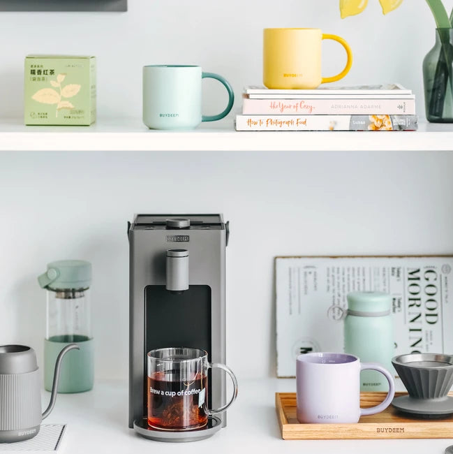 Buydeem S9013/23:台式即热饮水机、泡茶器、冲奶神器、浅色衬衫 绿/灰 3L