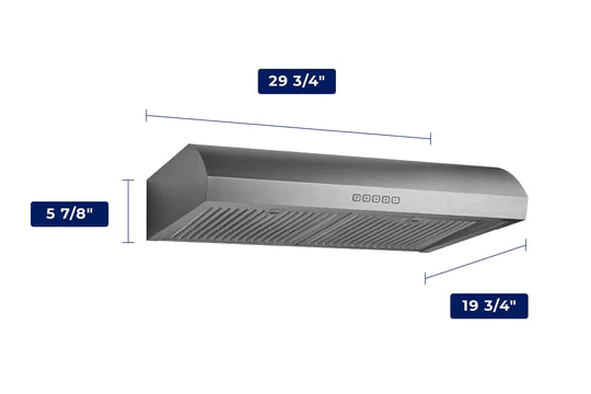 HAUSLANE UC-B018 Range Hood| Under Cabinet| 30"| Stainless Steel
