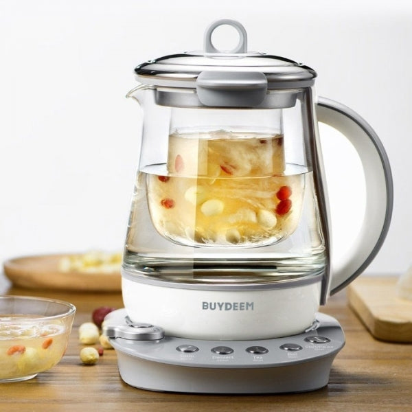 BUYDEEM K2683 Health-Care Beverage Tea Maker and Kettle, 9-in-1 Programmable Brew Cooker Master, 1.5 L