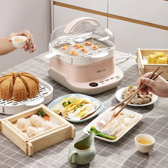 Bear DFH-B20J1] Lunch Box, Mini Rice Cooker, 2L, Electric Hot Pot