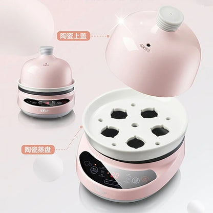 [BEAR ZDQ-B05C1] 煮蛋器|时间|粉色|多功能食品补充剂|陶瓷材料