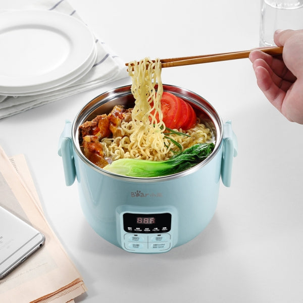 [Bear DFH-B20J1] Lunch Box| Mini Rice Cooker| 2L| Electric Hot Pot| Plug-in Electric Steaming Heating