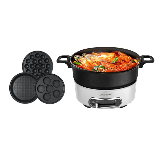 [JOYDEEM JD-3706W] Multi-function Cooking Pot| Coconut Milk White| 3-speed Precise Temperature Control| 4 Sets of Baking Pans