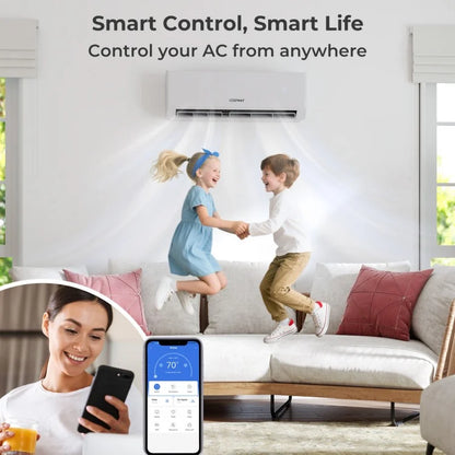 UltrEco系列 18000 BTU 2区 22 SEER2 迷你分体式空调 带Wifi 功能 带热泵