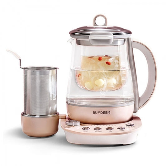 [BUYDEEM K2693] Kettle Cooker| Pink| 1.5 Liter|Glass Pot