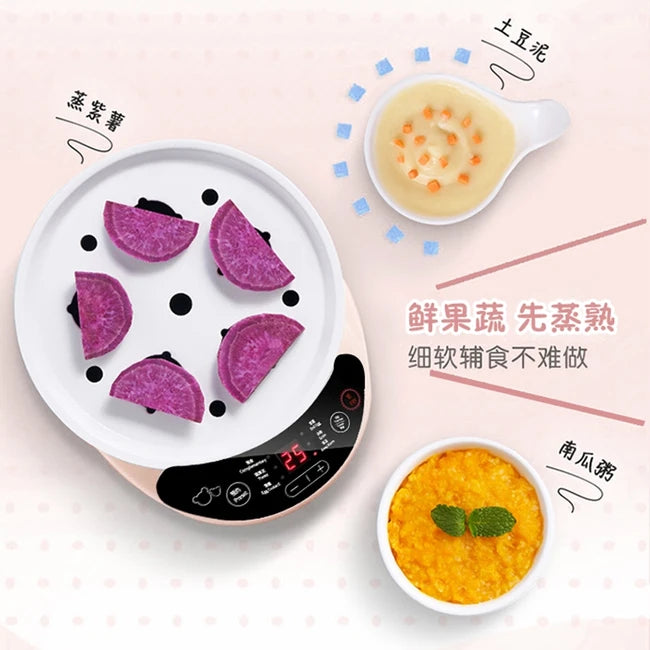 [BEAR ZDQ-B05C1] Egg Cooker| Timing| Pink| Multifunctional Food Supplement| Ceramic Material