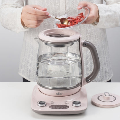 [BEAR YSH-C18R1] Automatic Thickening Glass Health Pot| 1.8 Liter| Pink| 8 Major Functions