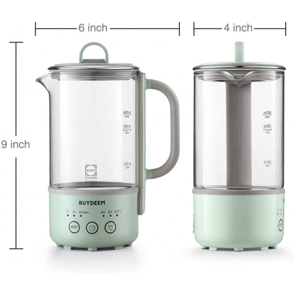 [BUYDEEM K313] Mini Kettle Cooker| Mini Health Pot| 0.6 Liter| Green| Light And Small