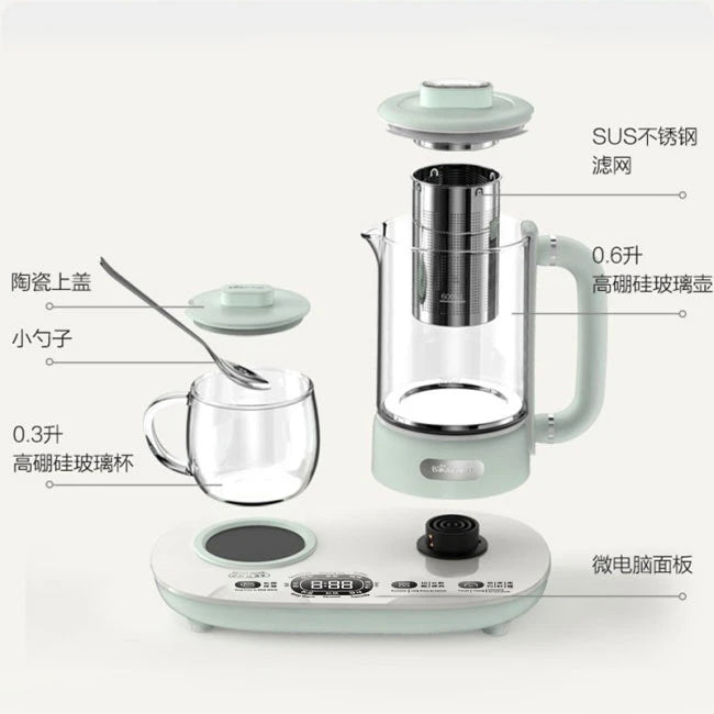 [BEAR YSH-C06N1] Health Kettle| Electric Kettle| Capacity :600ml+300ml| Two-In-One Brewing And Warm Drinking, Adjustable Insulation