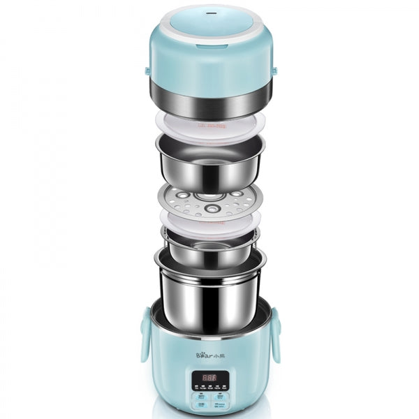 [Bear DFH-B20J1] Lunch Box| Mini Rice Cooker| 2L| Electric Hot Pot| Plug-in Electric Steaming Heating