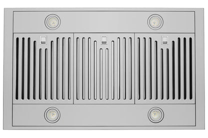 IS-700 : Hotte de cuisinière Hauslane, îlot, 30" ou 36", acier inoxydable