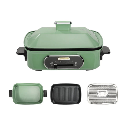 Marmite électrique multifonction Joydeem JD-HG9088G Vert menthe Standard : assiette creuse + assiette à steak + assiette à vapeur 4,5 L