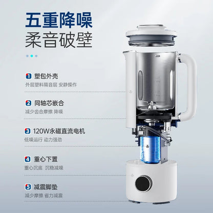 Joydeem Soybean Milk Maker JD-PB8200, Fully Automatic Cleaning, No Filtering, Bass Noise Reduction Multi-function Menu, White