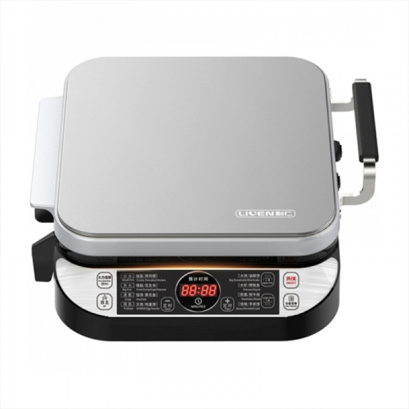 [LIVEN LR-FD431] Electric Skillet| double-sided heating| timing| deepened baking pan| upper and lower plates can be removed