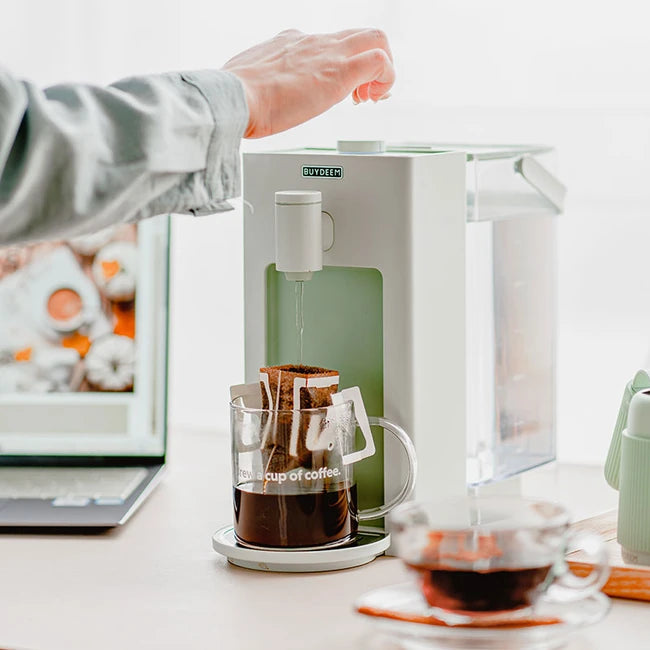 Buydeem S9013/23: Desktop Instant Hot Water Dispenser, Tea Maker, Milk Artifact, Light Shirt Green/Grey,3L
