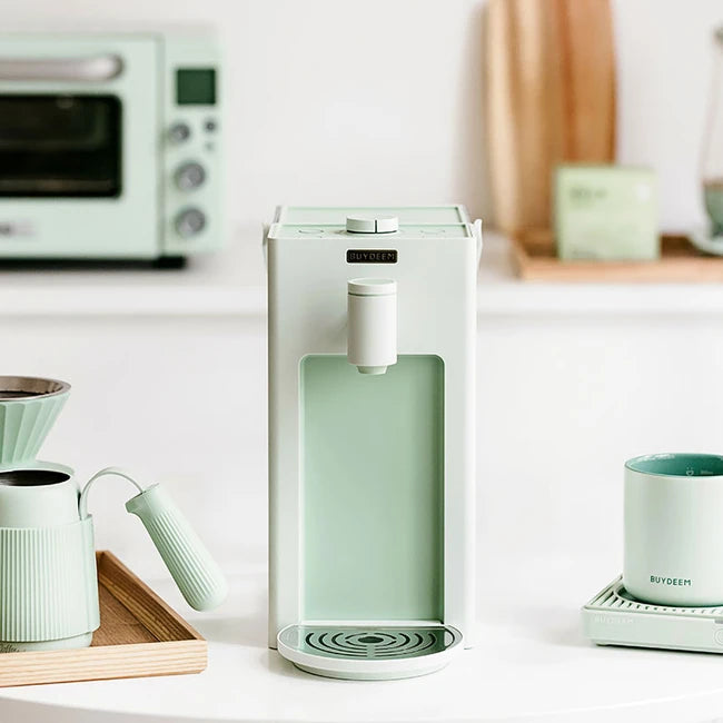 Buydeem S9013/23: Desktop Instant Hot Water Dispenser, Tea Maker, Milk Artifact, Light Shirt Green/Grey,3L