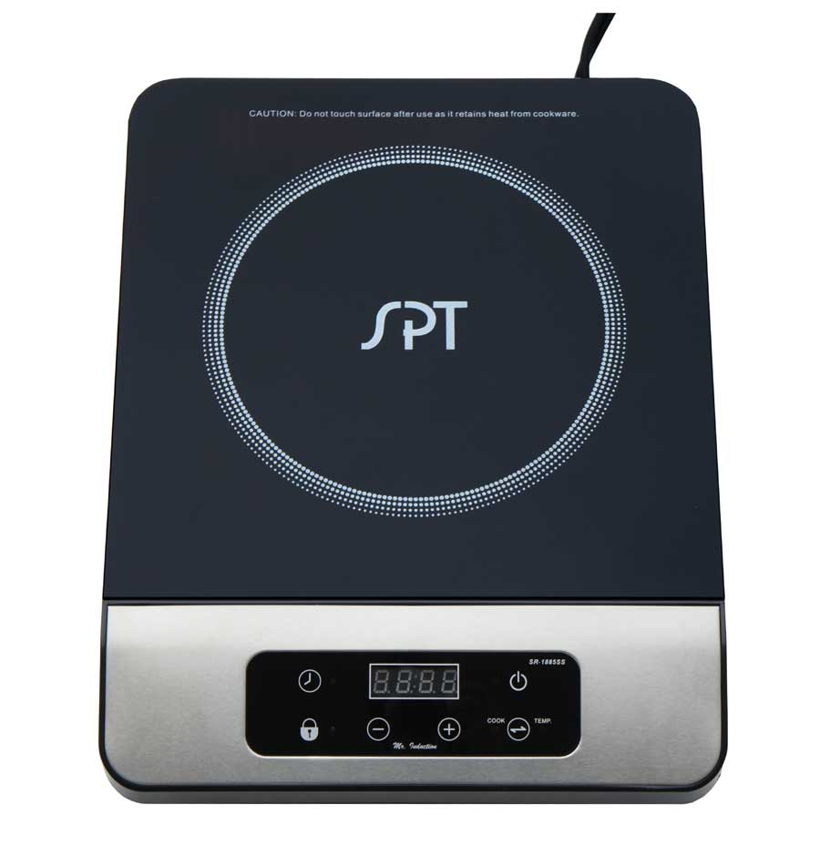 SPT SR-1885SS：1650W 电磁炉，黑色，微晶陶瓷盘，自动锅检测