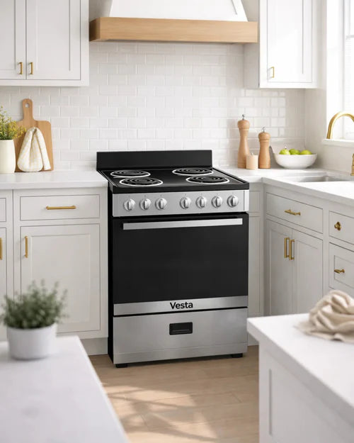 Vesta North Dakota 24" Silver Electric Range | ZHLSHOP