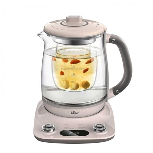 [BEAR YSH-C18R1] Pot de santé en verre épaississant automatique | 1,8 litre | Rose | 8 fonctions principales