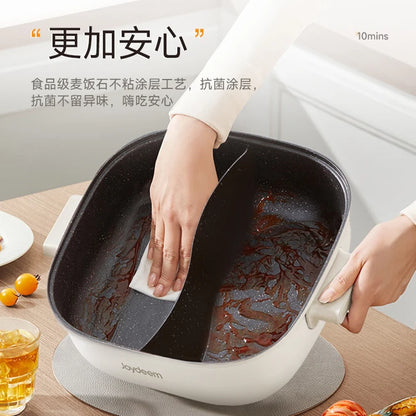 Joydeem electric hot pot DHG-B600, split scallop pot household electric hot pot, 6L