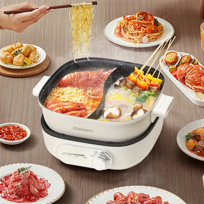 Joydeem electric hot pot DHG-B600, split scallop pot household electric hot pot, 6L